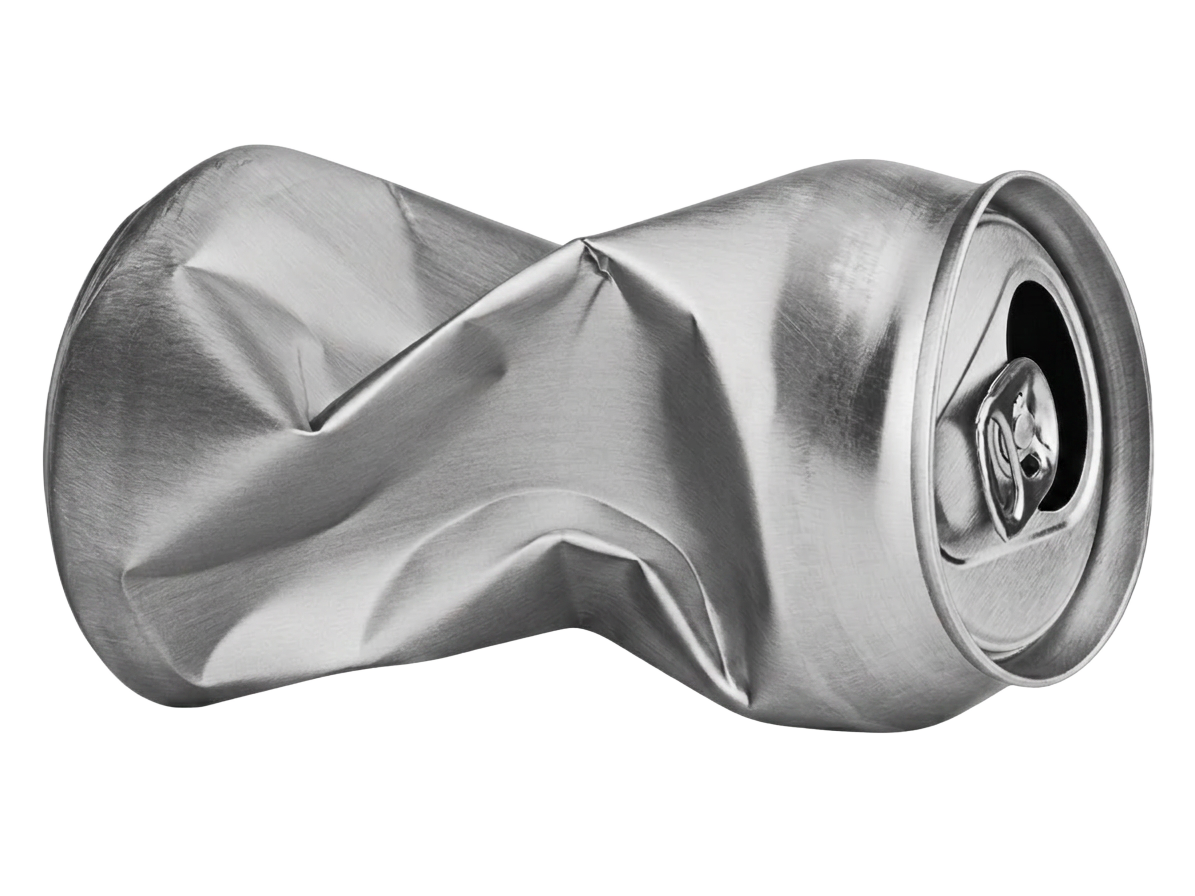 Crushed can